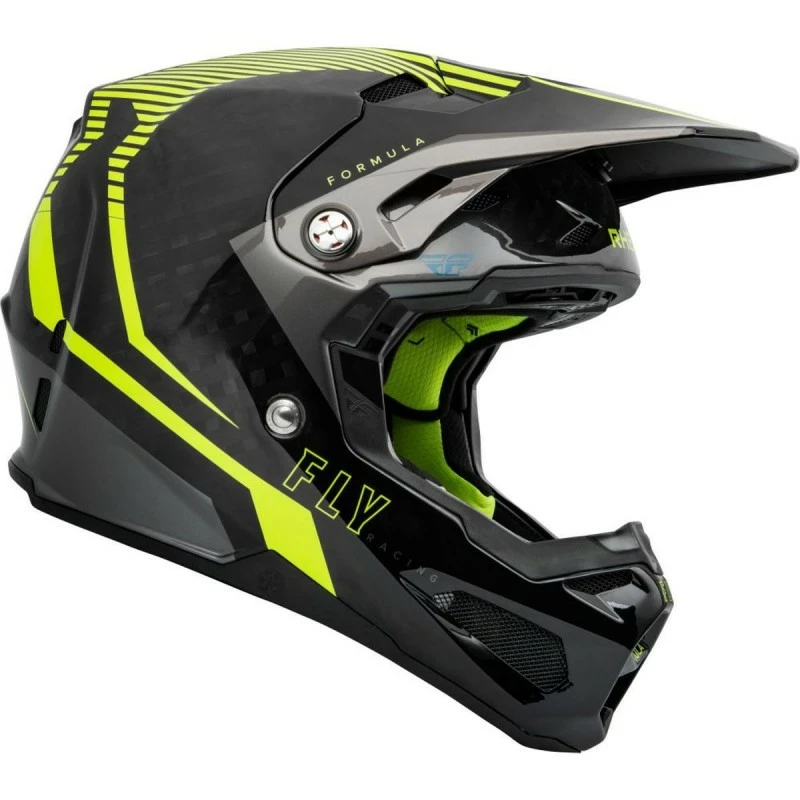 CASQUE FLY FORMULA CARBONE TRACER JAUNE FLUO/NOIR 2023 3 CASQUE FLY FORMULA CARBONE TRACER JAUNE FLUO/NOIR 2023