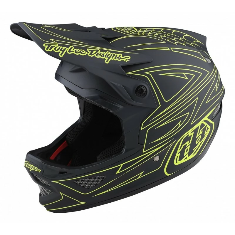 CASQUE TLD D3 FIBERLITE SPIDERSTRIPE GRAY/YELLOW 2022 3 CASQUE TLD D3 FIBERLITE SPIDERSTRIPE GRAY/YELLOW 2022