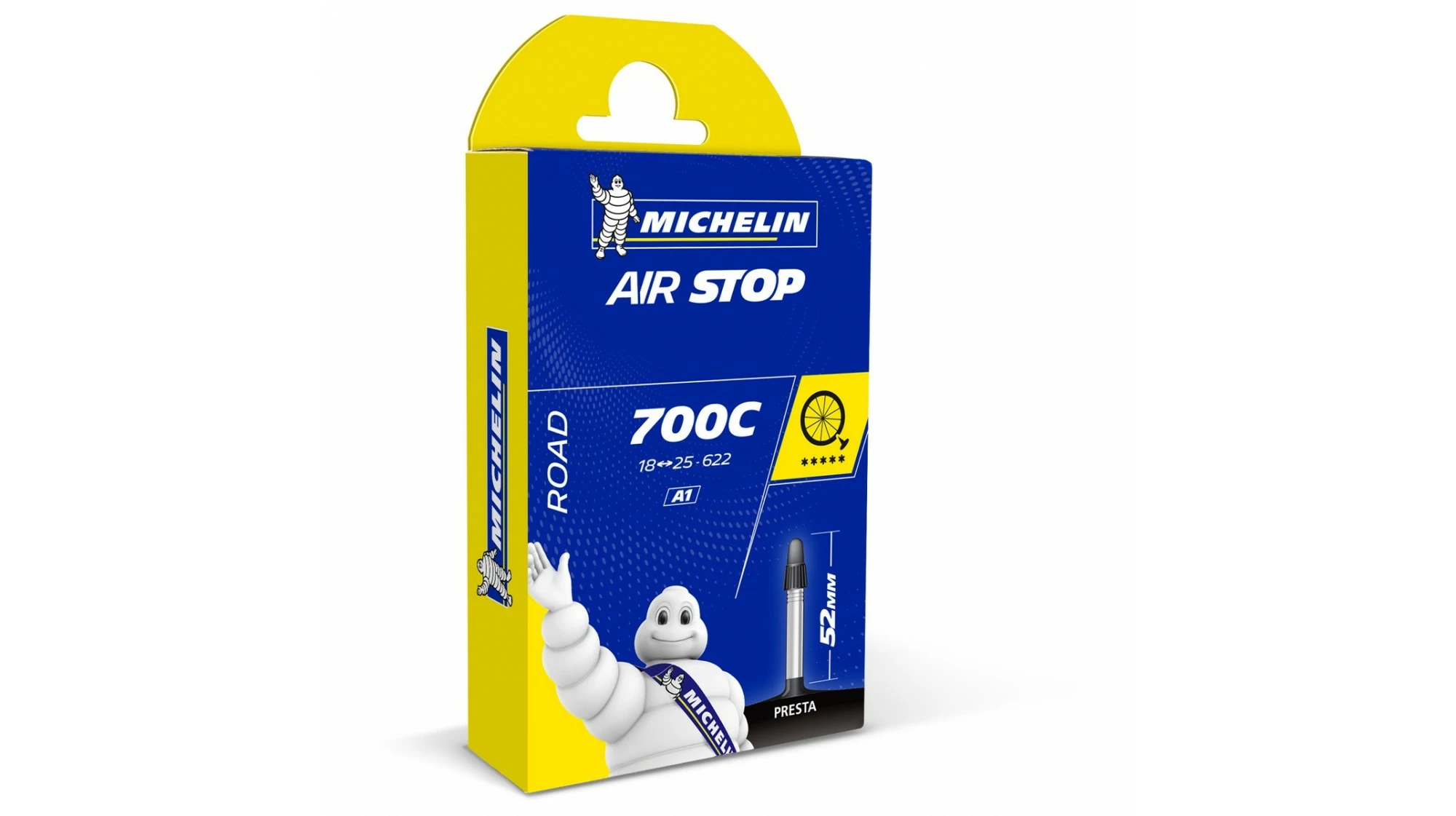 CHAMBRE A AIR 700 X 18/25 MICHELIN PRESTA 52MM 3 CHAMBRE A AIR 700 X 18/25 MICHELIN PRESTA 52MM