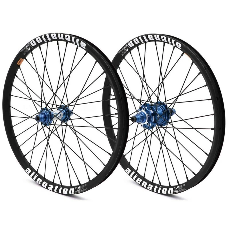 PAIRE DE ROUES PRIDE RIVAL DISC BLUE / ALIENATION MISCHIEF PRO 20" 36H 3 PAIRE DE ROUES PRIDE RIVAL DISC BLUE / ALIENATION MISCHIEF PRO 20" 36H