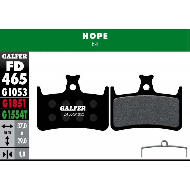 PLAQ DE FREIN HOPE E4 NOIR STD 3 PLAQ DE FREIN HOPE E4 NOIR STD