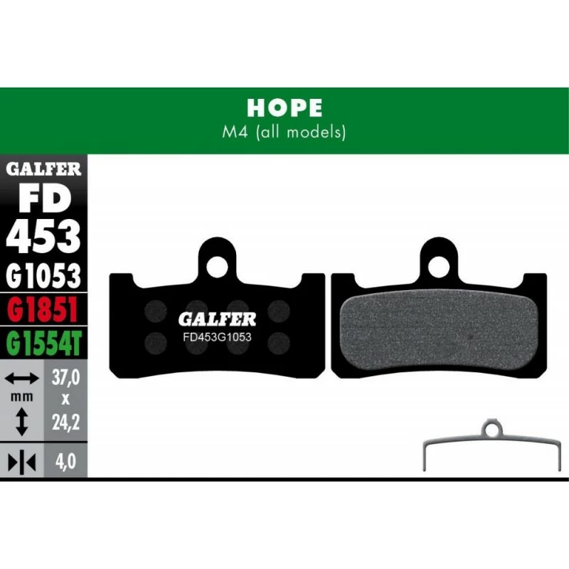 PLAQ DE FREIN HOPE M4 ROUGE ADVANCED 3 PLAQ DE FREIN HOPE M4 ROUGE ADVANCED