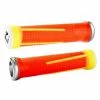 POIGNEE ODI AG1 NO FLANGE ORANGE / JAUNE /LOCK ON BLANC -Vélos Soldes Boutique poignee odi ag1 no flange orange jaune lock on blanc
