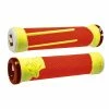 POIGNÉES ODI AG2 ORANGE/ JAUNE LOCK ORANGE -Vélos Soldes Boutique poignees odi ag2 orange jaune lock orange