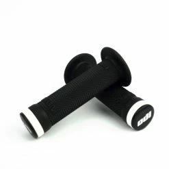 POIGNEES ODI BMX RUFFIAN FLANGE LOCK ON 130 MM BLACKGRIP WHITE