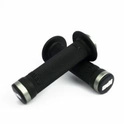 POIGNEES ODI BMX RUFFIAN FLANGE LOCK ON 143 MM BLACKGRIP GREY